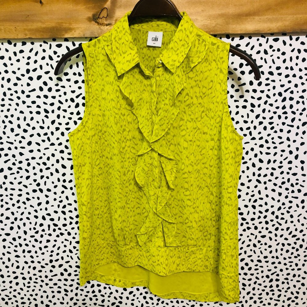 Cabi Short Sleeve Ruffle Top